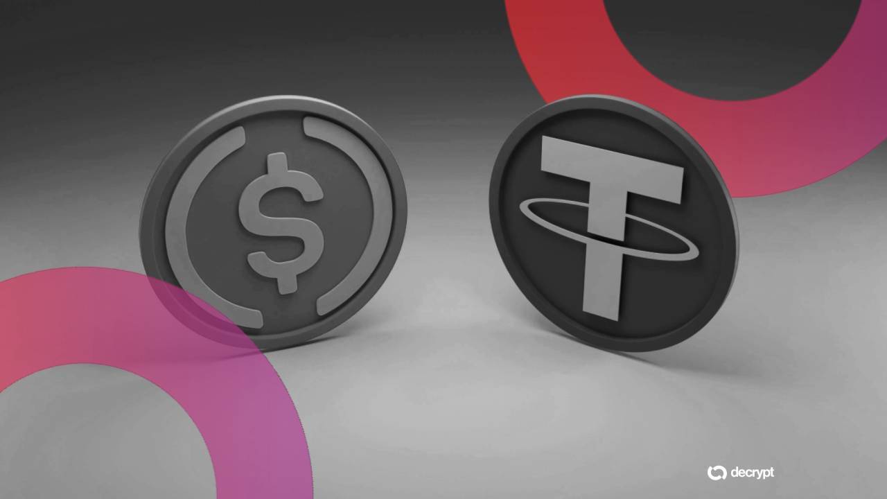USDC and USDT logos side by side
