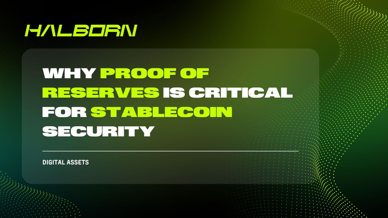 stablecoin reserves audit transparency security