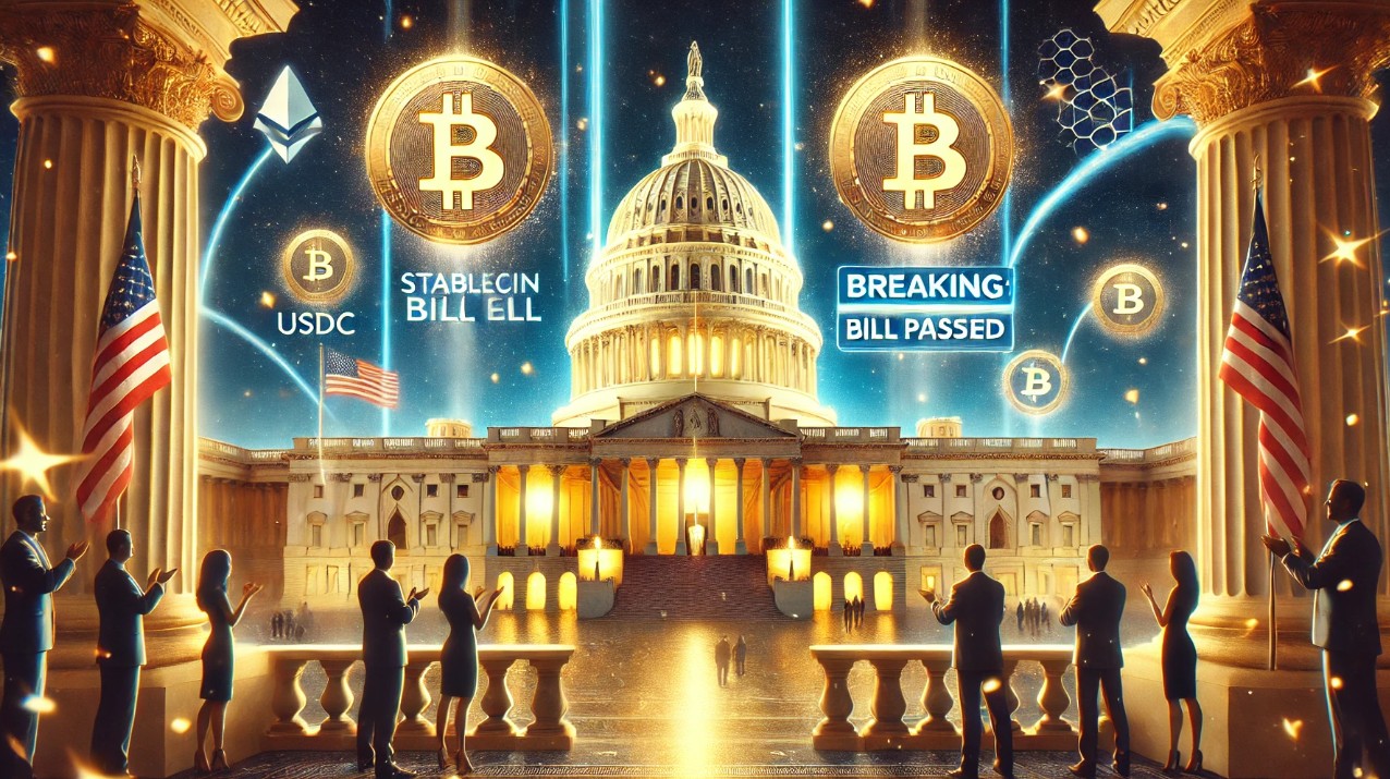 Timeline of key milestones in US stablecoin regulation leading up to the GENIUS Act 2025, featuring major legislative and regulatory events.