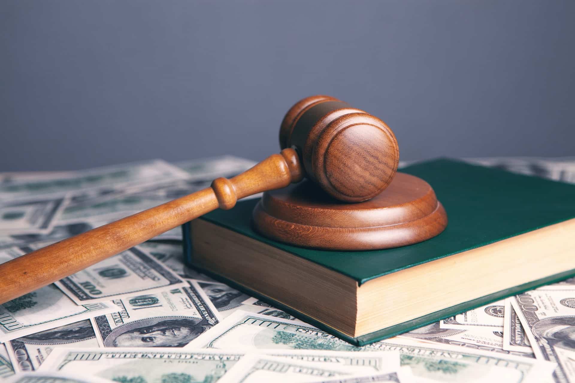 Gavel resting on a digital ledger background symbolizing U.S. stablecoin law and GENIUS Act regulation in 2025